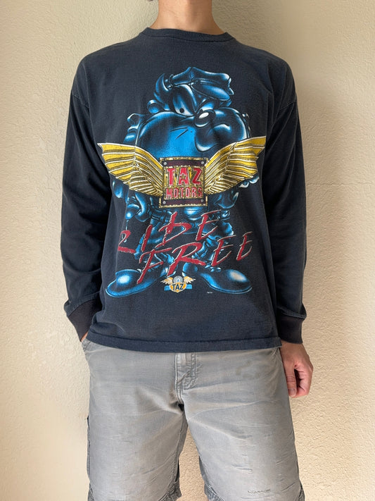 1990s TAZ Motors Looney Tunes Long Sleeve T-Shirt