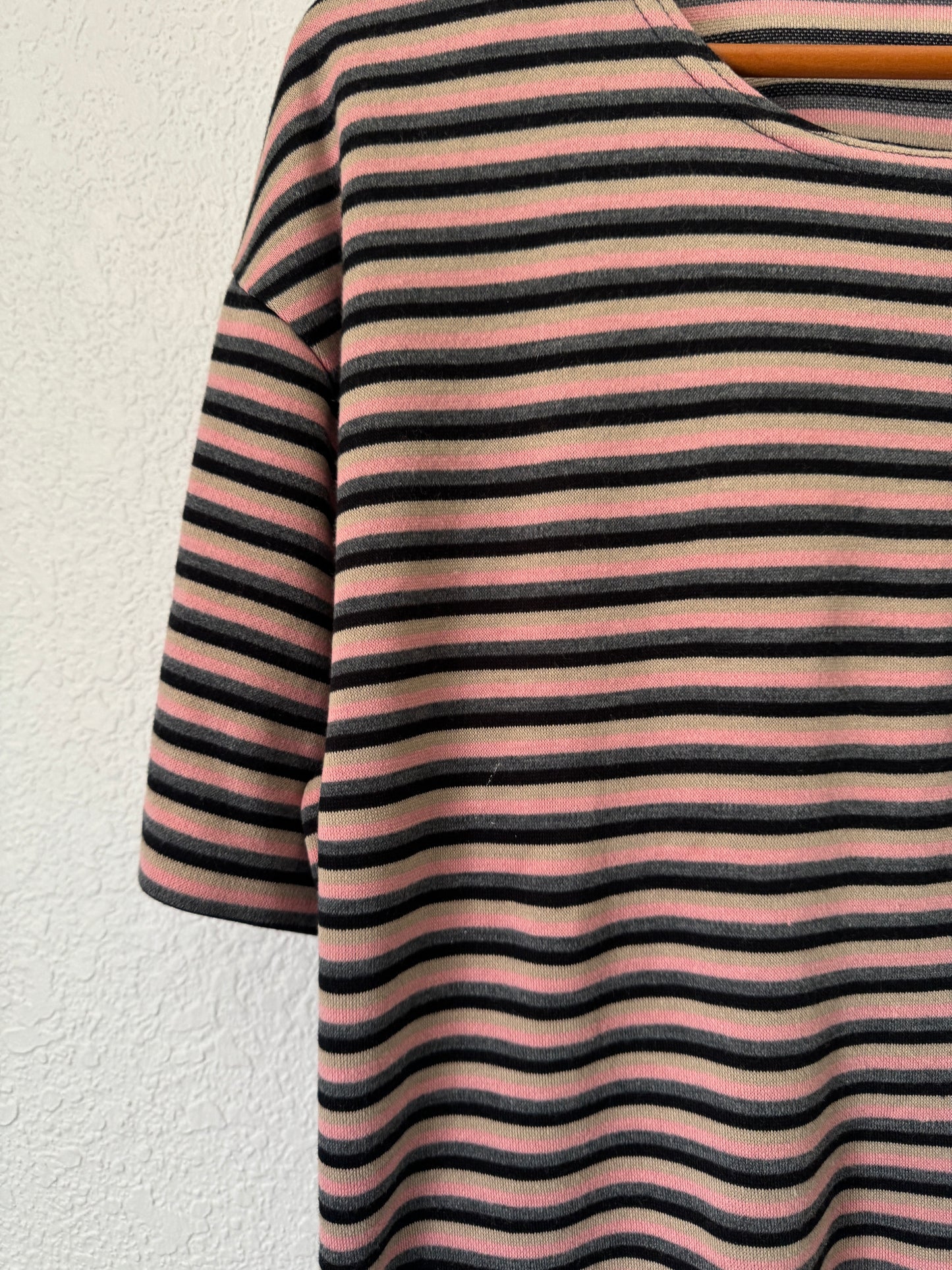 Vintage Striped Pink T-Shirt