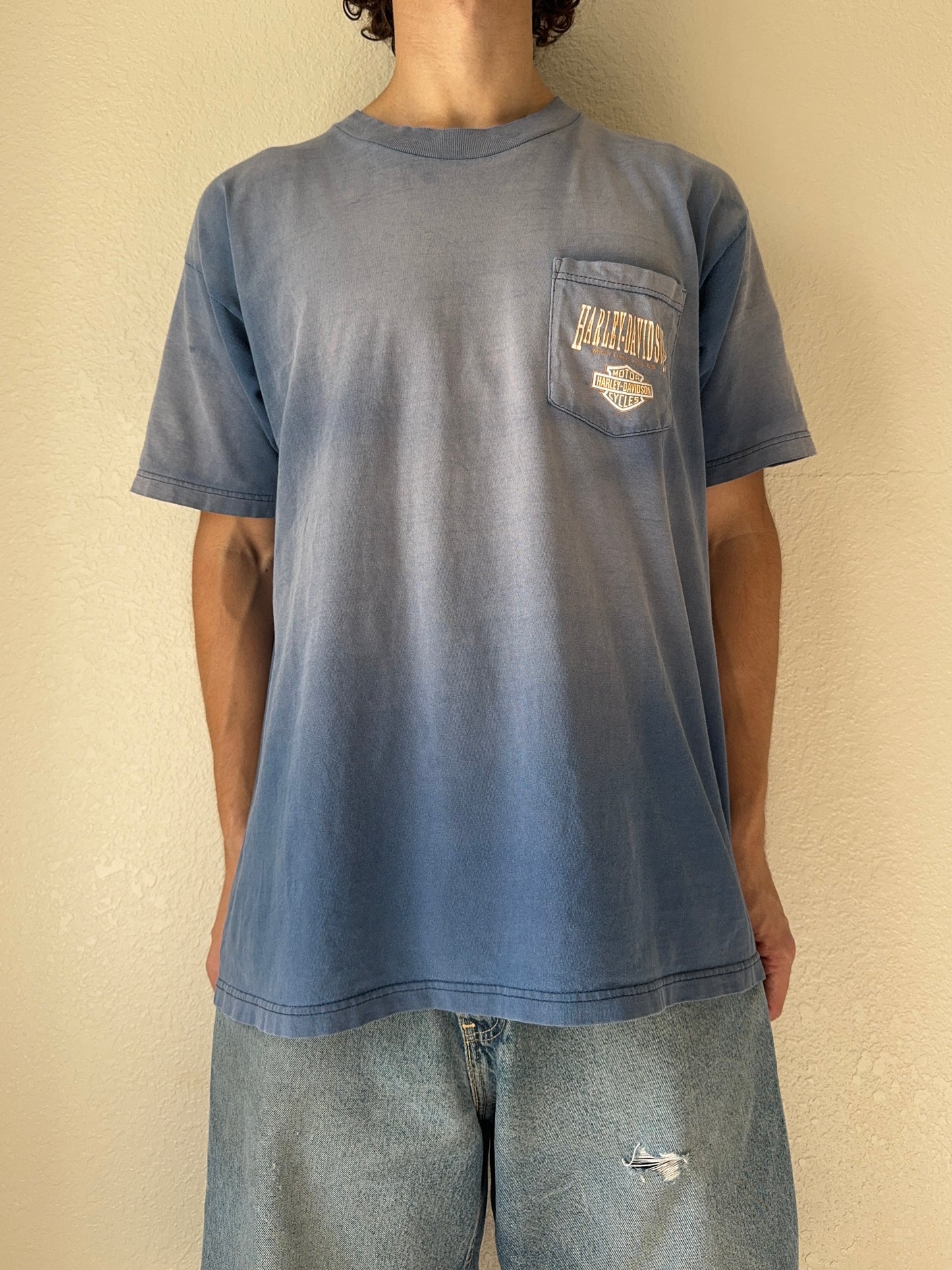 1990s Harley Davidson Tampa Florida Faded & Distressed T-Shirt