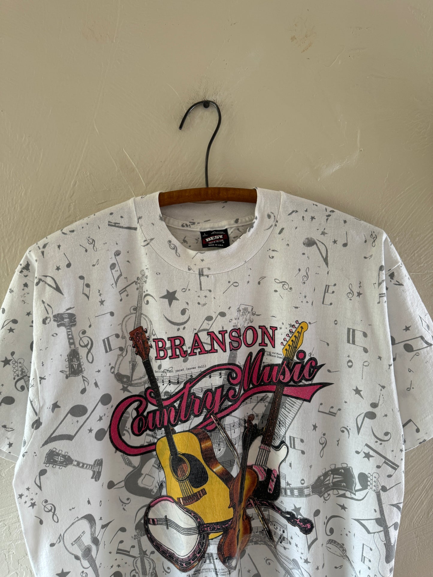 1990s Branson Country Music All Over Print T-Shirt