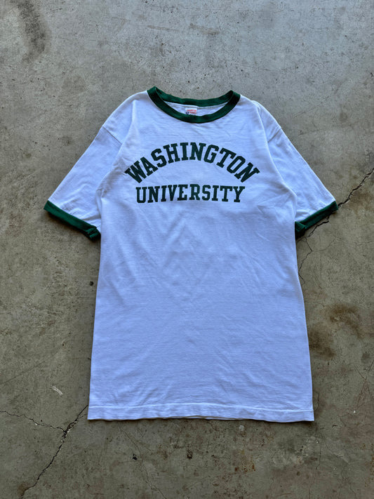 1950s Champion Running Man Washington University Ringer T-Shirt