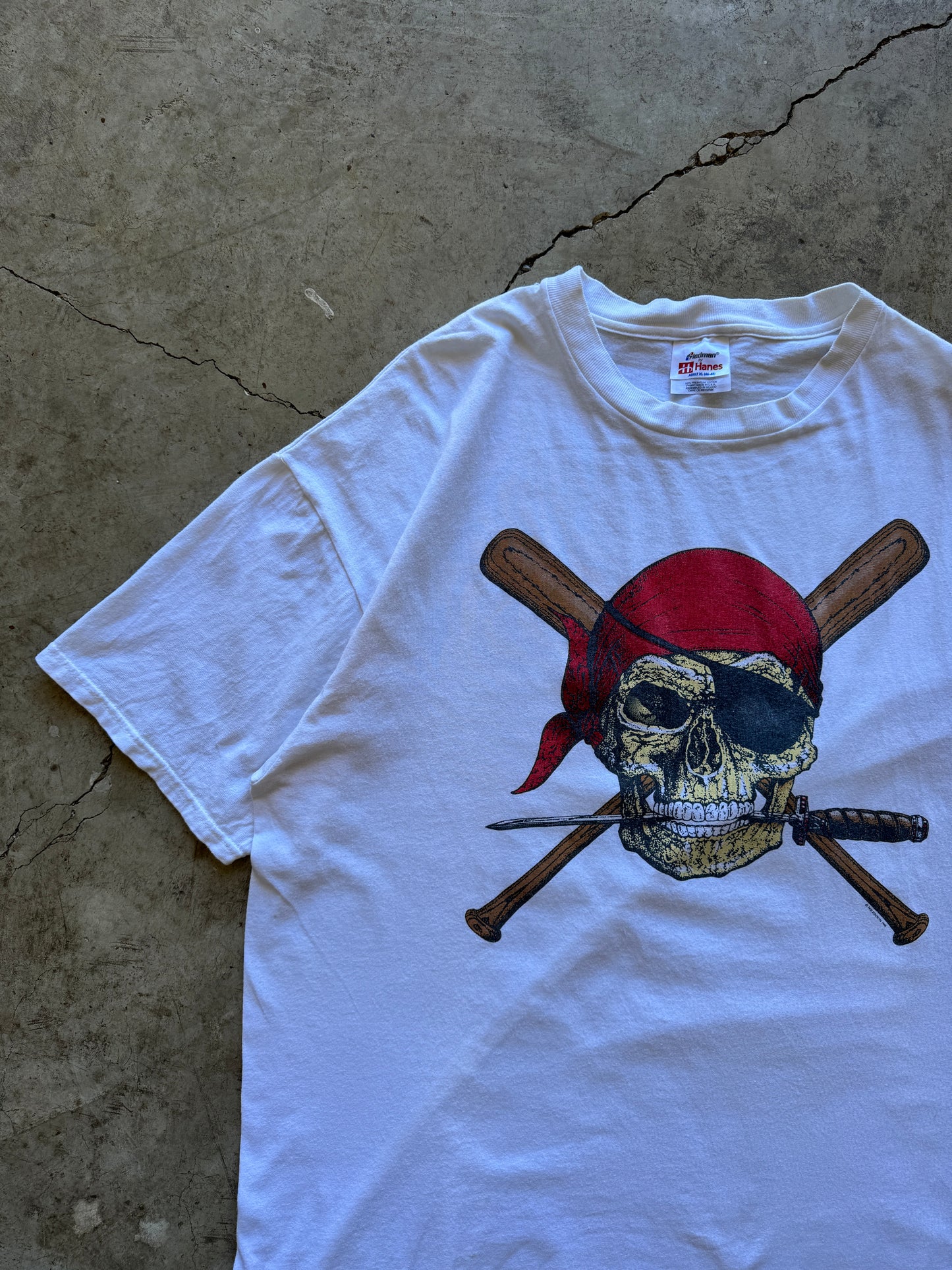 1990s Pirate Baseball Skull T-Shirt