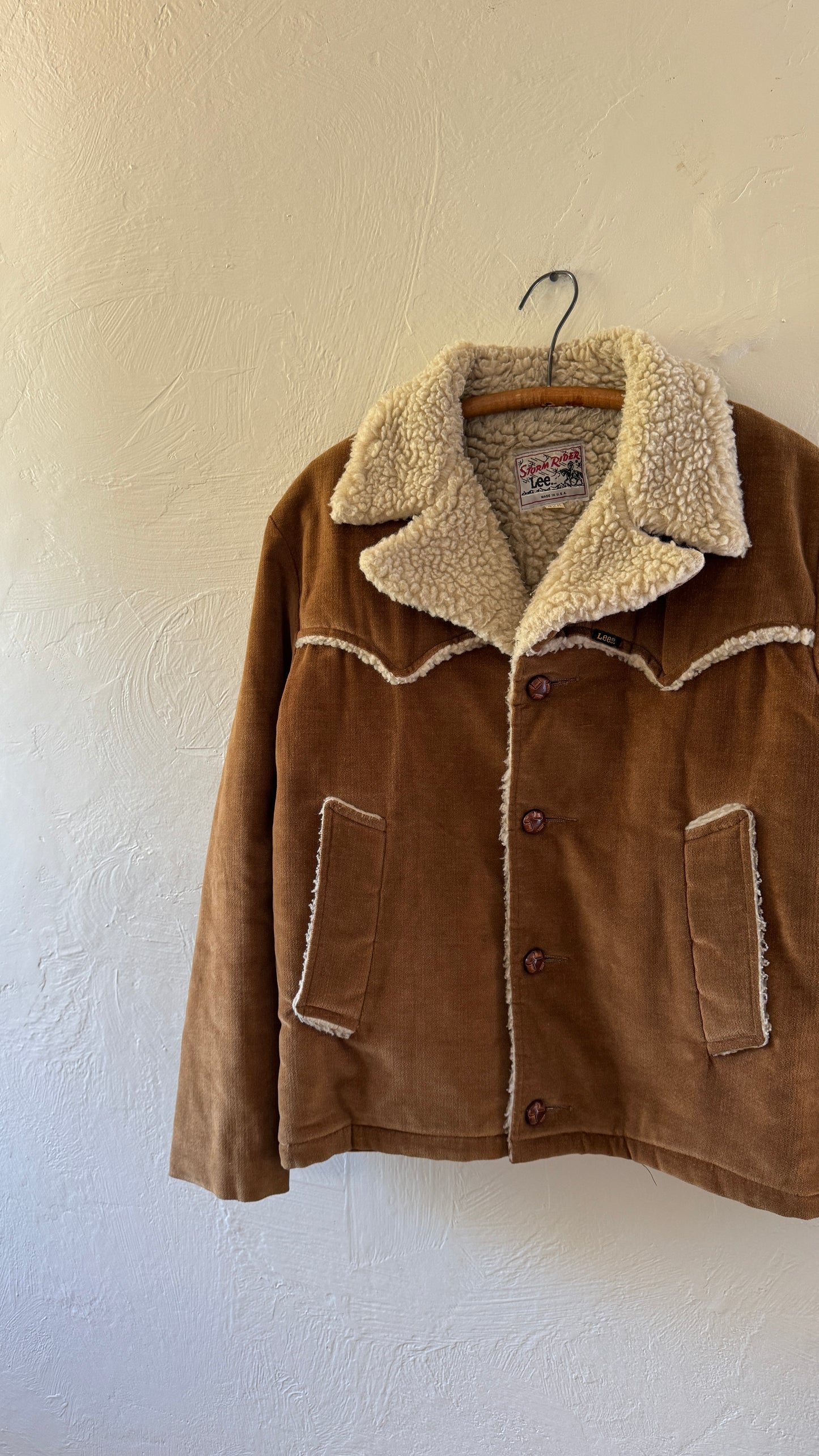 1970s Lee Storm Rider Sherpa Suede Western Jacket