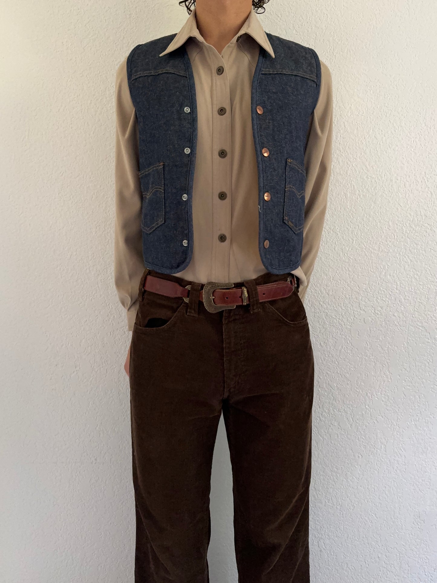 1970/80s Sears Roebuck Sherpa Denim Vest