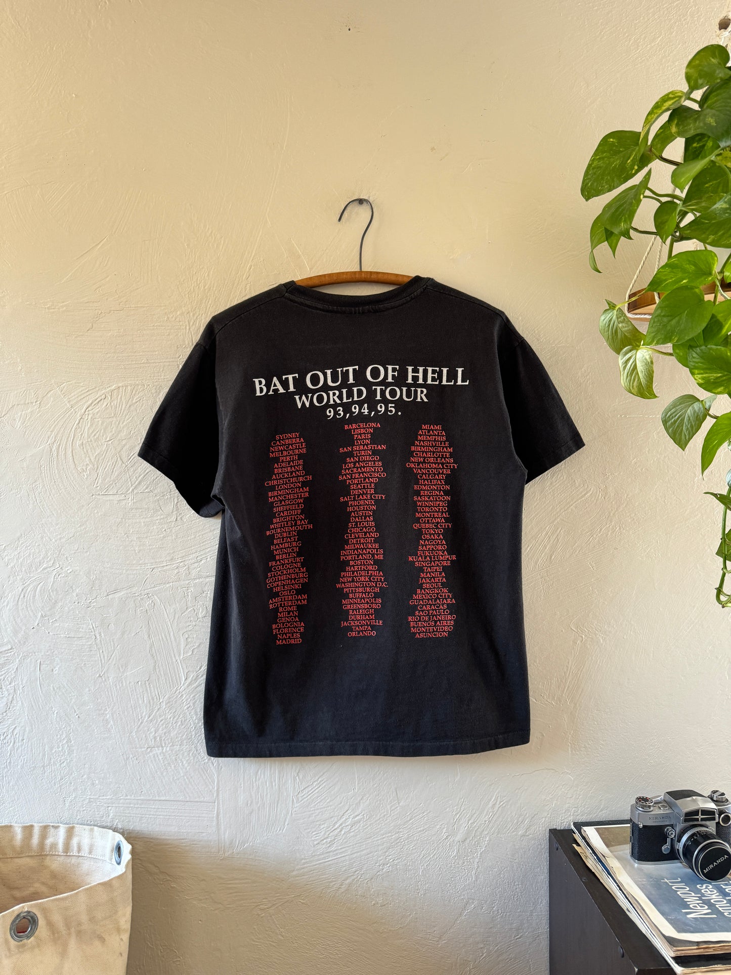 1990s Meatloaf Band Bat Out of Hell Concert T-Shirt