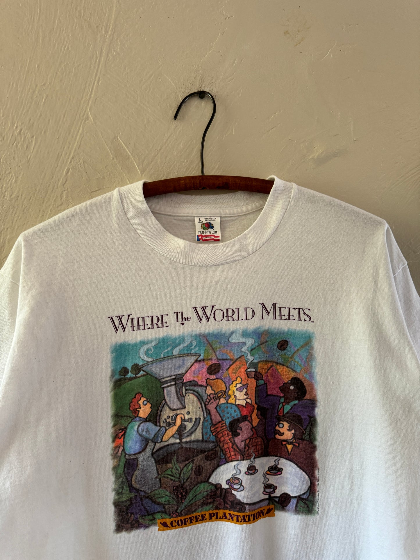 1990s Where The World Meets, Coffee Plantation T-Shirt