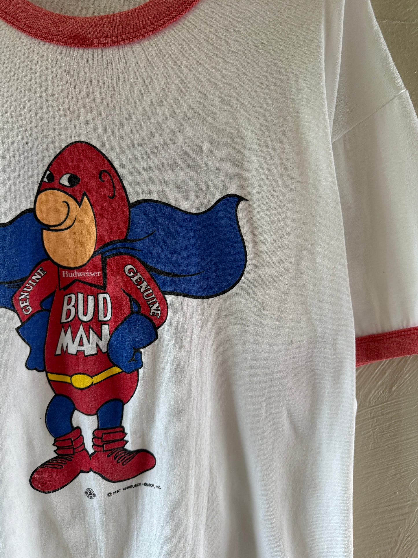 1980s Budweiser Budman Ringer T-Shirt