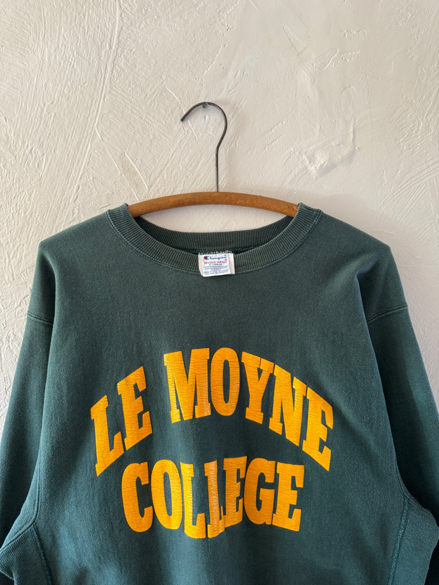 1990s Champion Reverse Weave Le Moyne College Sweater