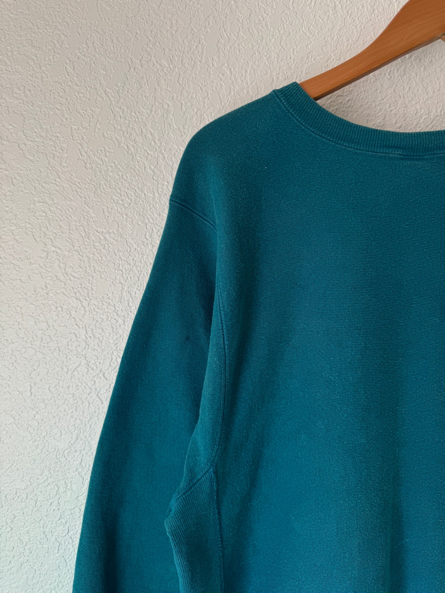 1990s Champion Reverse Weave Teal Crewneck Sweater