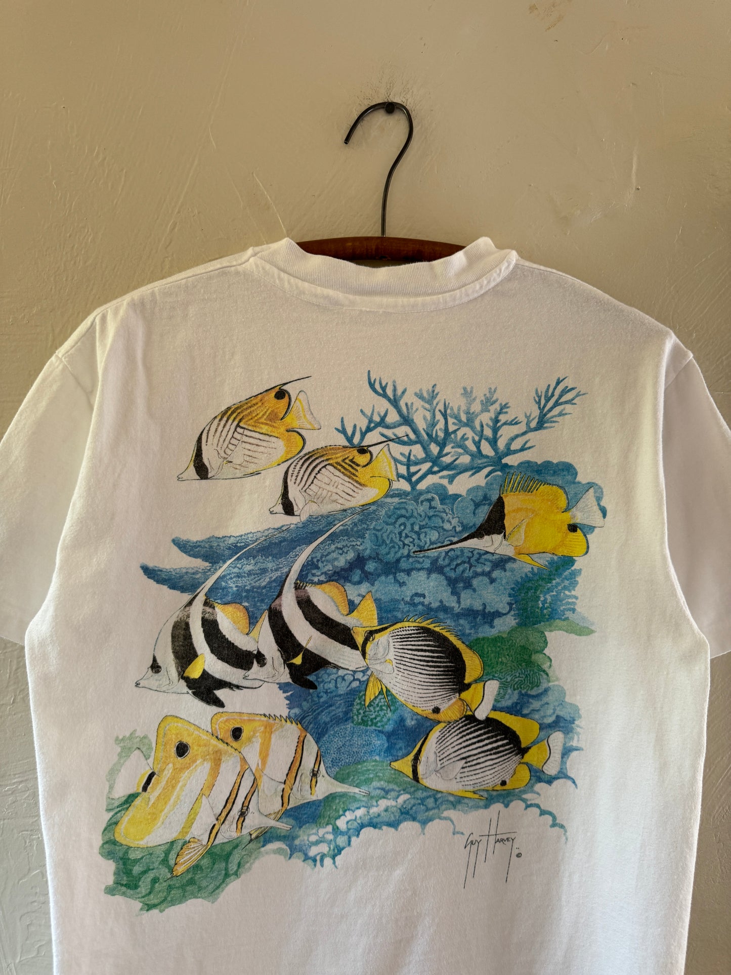 1990s Guy Harvey Fish Pocket T-Shirt