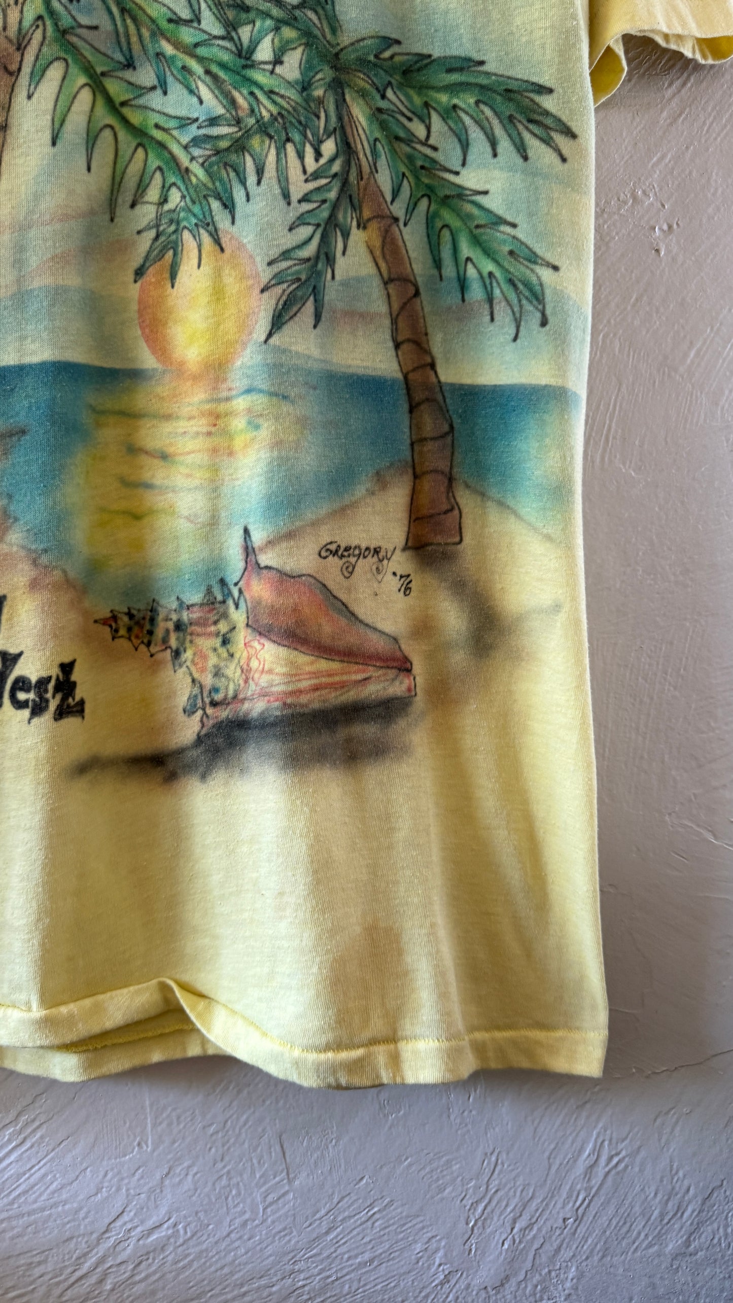 1970s Air Brushed Beach T-Shirt