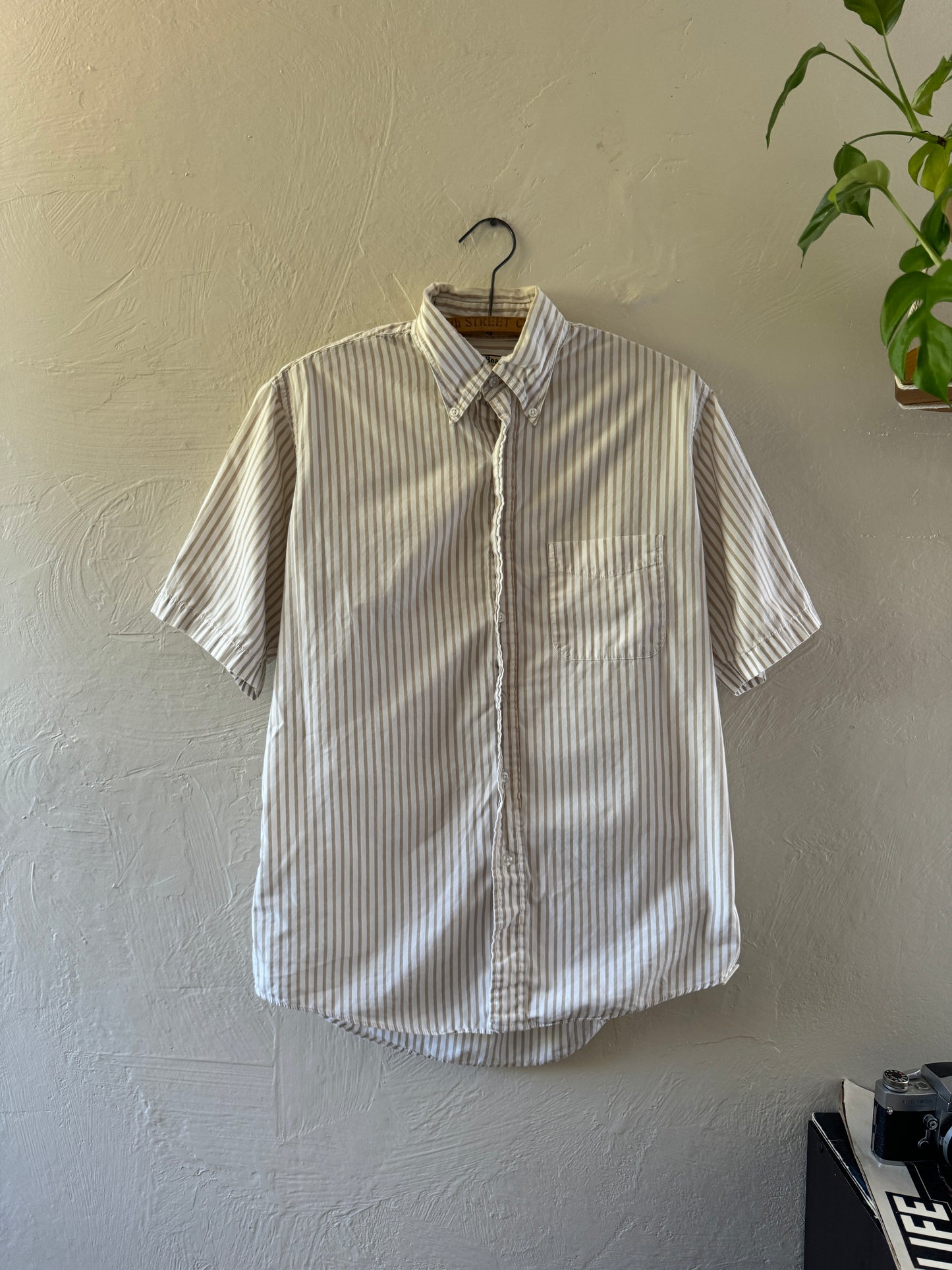 1970/80s LL Bean Stripped Button Down Short Sleeve Shirt (2)