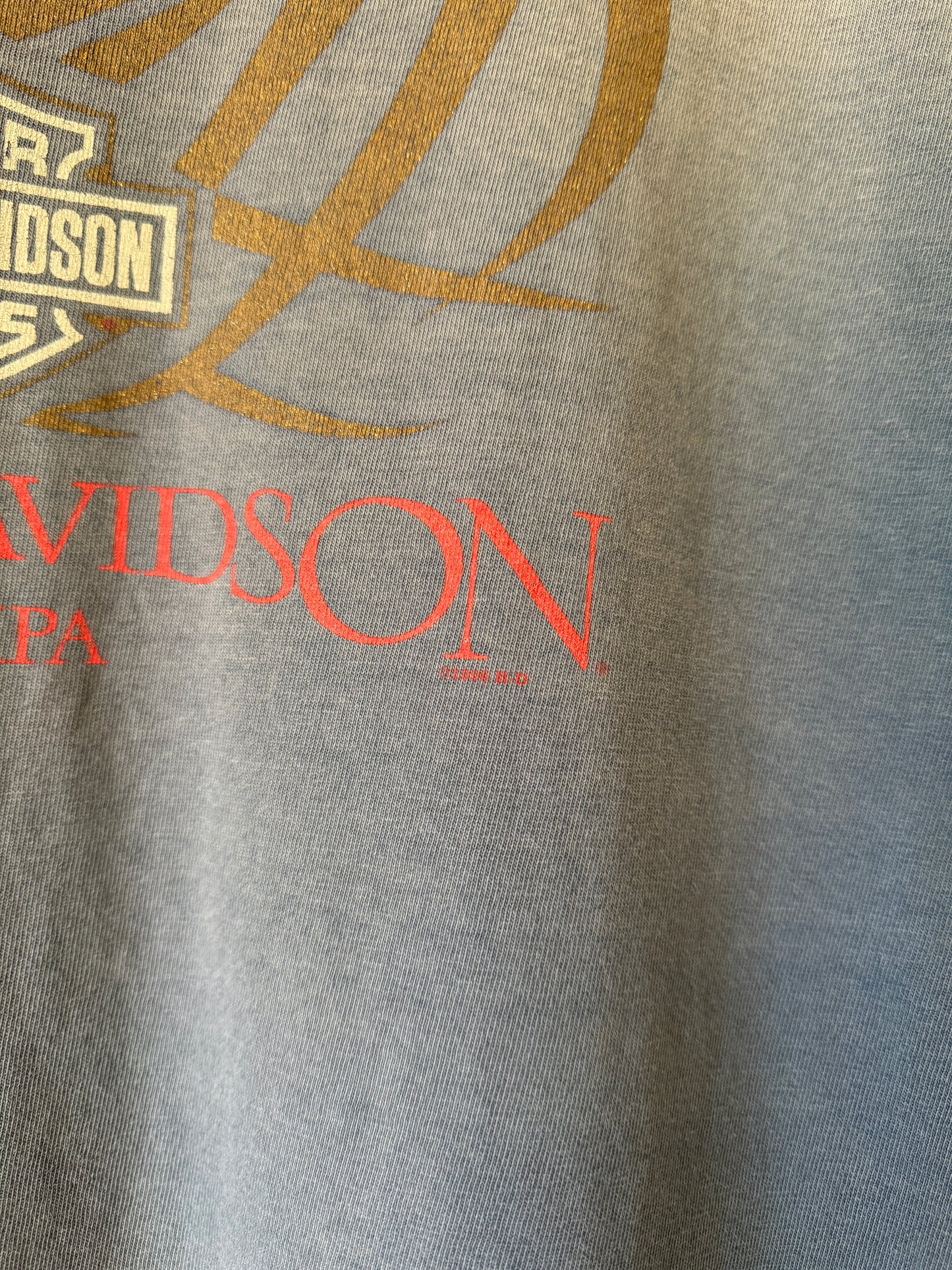 1990s Harley Davidson Tampa Florida Faded & Distressed T-Shirt