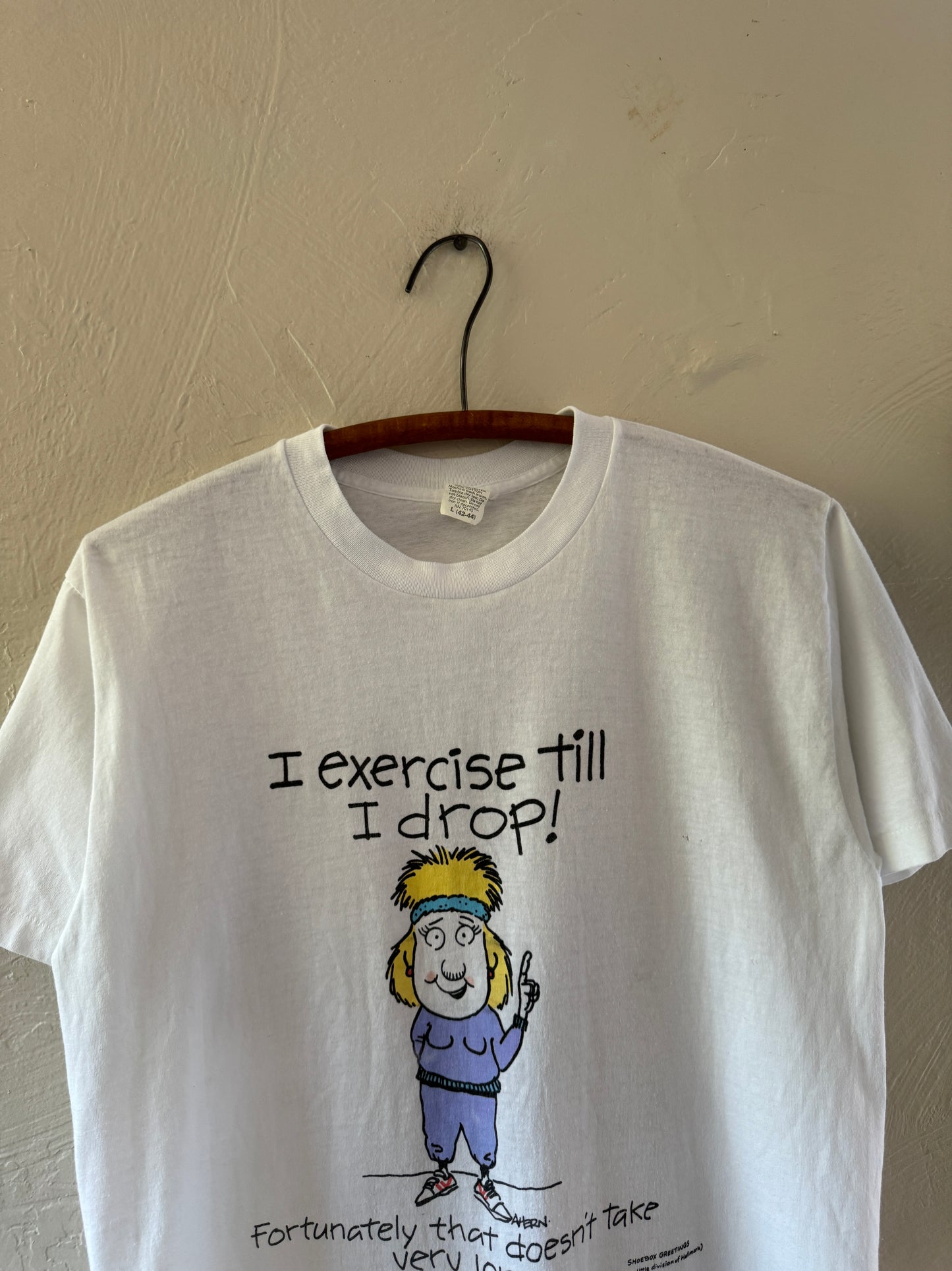 1980/90s “I Exercise Till I Drop” Parody T-Shirt