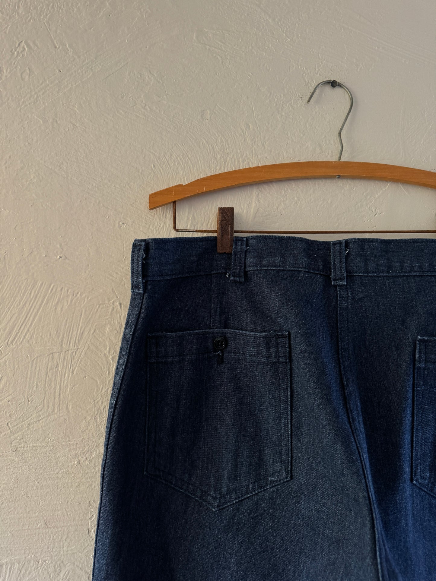 1980s USN Navdungaree Bell Bottoms Denim Pants (2)