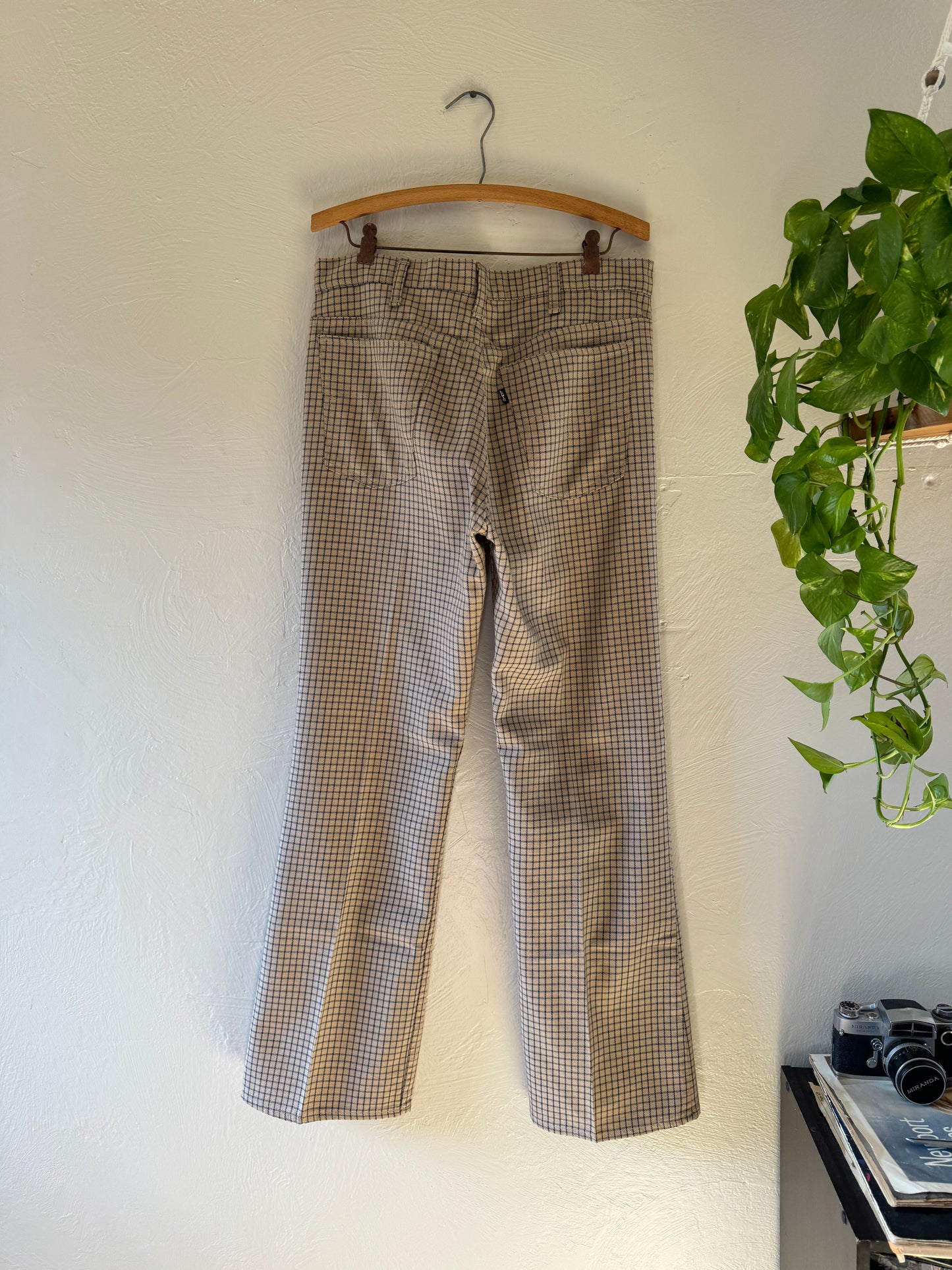 1960s Big “E” Levis Bootcut Plaid Pants