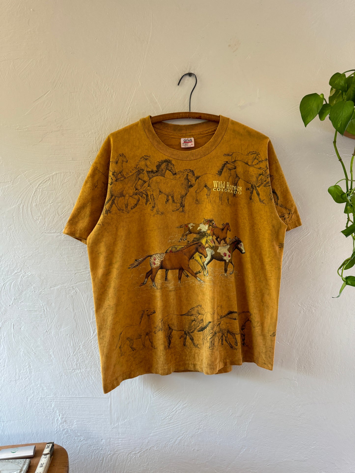 1990s All Over Print Wild Horses Colorado T-Shirt