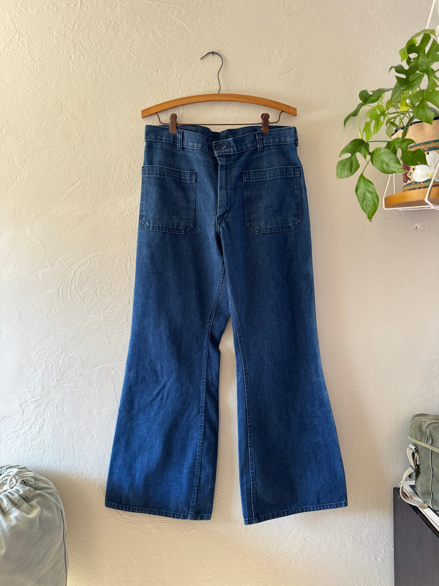 1980s USN Navdungaree Bell Bottoms Denim Pants